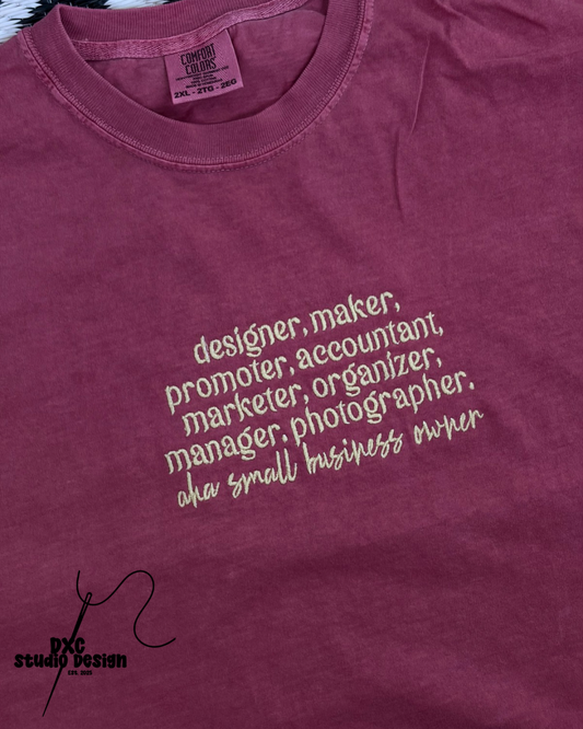 Aka Small Business Owner Embroidered Shirt
